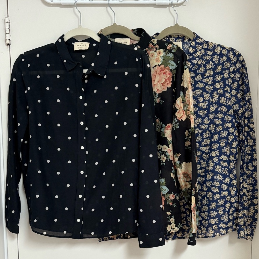 Sézane set of 3 Pierro shirt 38 excellent condition